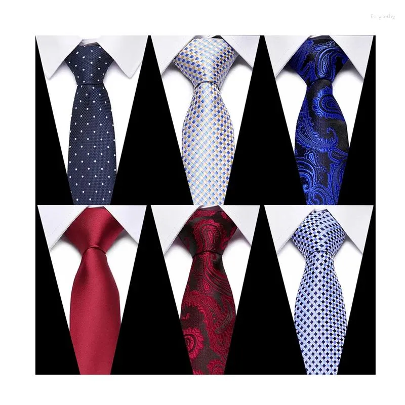 Corbatas de lazo de muchos colores, corbata de seda de estilo Drop Est, accesorios de boda azul oscuro, corbata de rendimiento a rayas para hombre, corbata Gravata