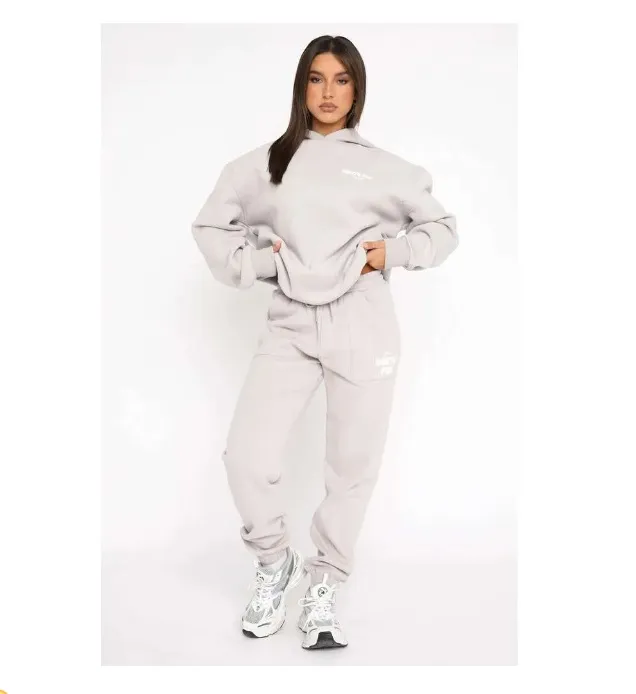 Tracksuit branco designer raposa hoodie conjuntos dois 2 peça conjunto feminino conjunto de roupas esportivas manga comprida pulôver com capuz fatos primavera outono inverno inteligente 902