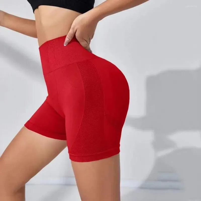 Pantalones cortos activos BuScrunch sin costuras para mujer, pantalones cortos elásticos de cintura alta de entrenamiento de 5 pulgadas para gimnasio/yoga/correr/andar en bicicleta