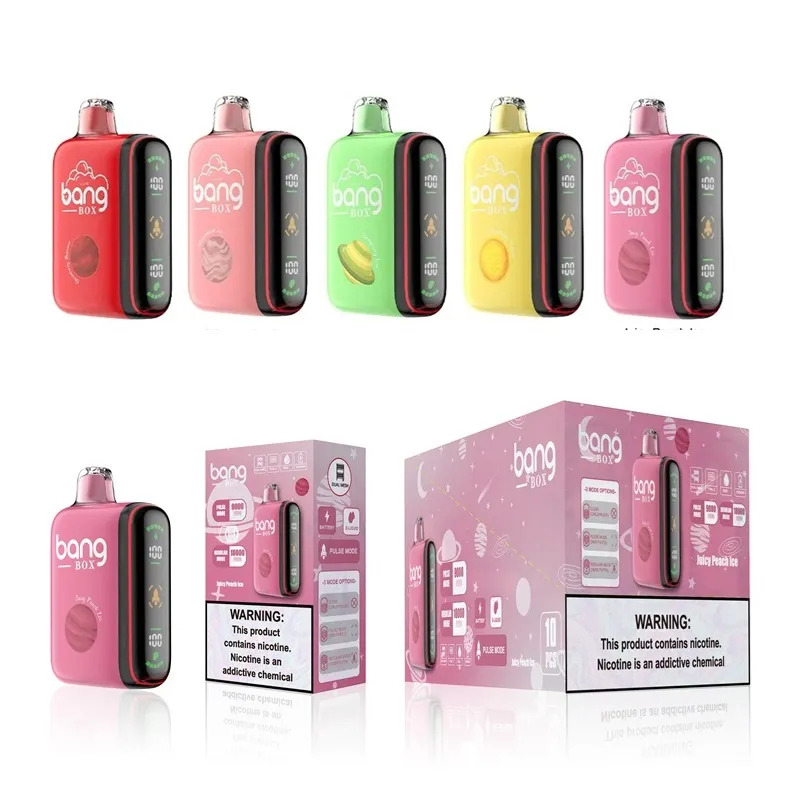 Authentique Bangbox 18000 Puffs Vape jetable numérique double modes Bobine de maille 28 ml Système de vapotage prérempli Desechable avec affichage LED