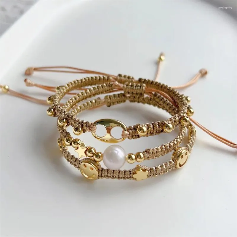 Charm Bracelets HERLOOK Bracelet Gold Color Thread Handmade Braided Star For Women Jewelry Gift Accessories