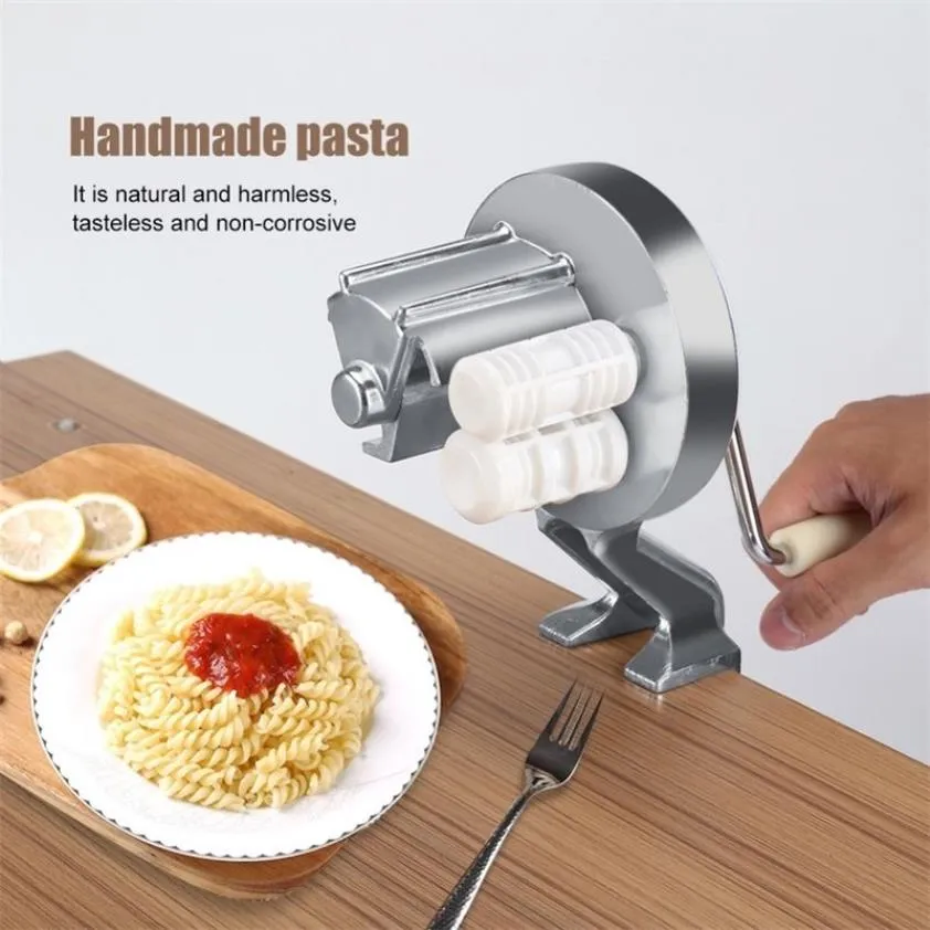 Handgemaakte Spaghetti Pasta Maker Cutter Aluminium Fettuccine Noodle Druk Making Machine T200523226d