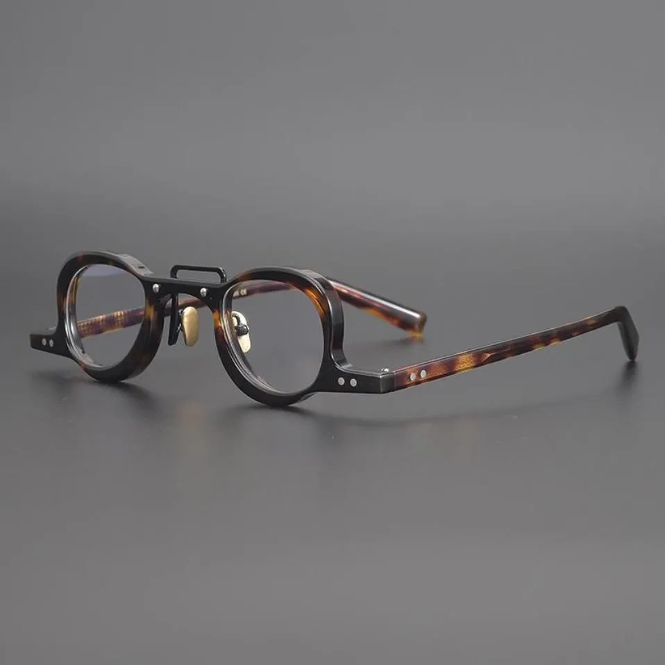 Designer Classic Tortoiseshell Japanese Small Square Hand Made Retro Glasses Herr- och kvinnors höjd Face Optical Fashi317R