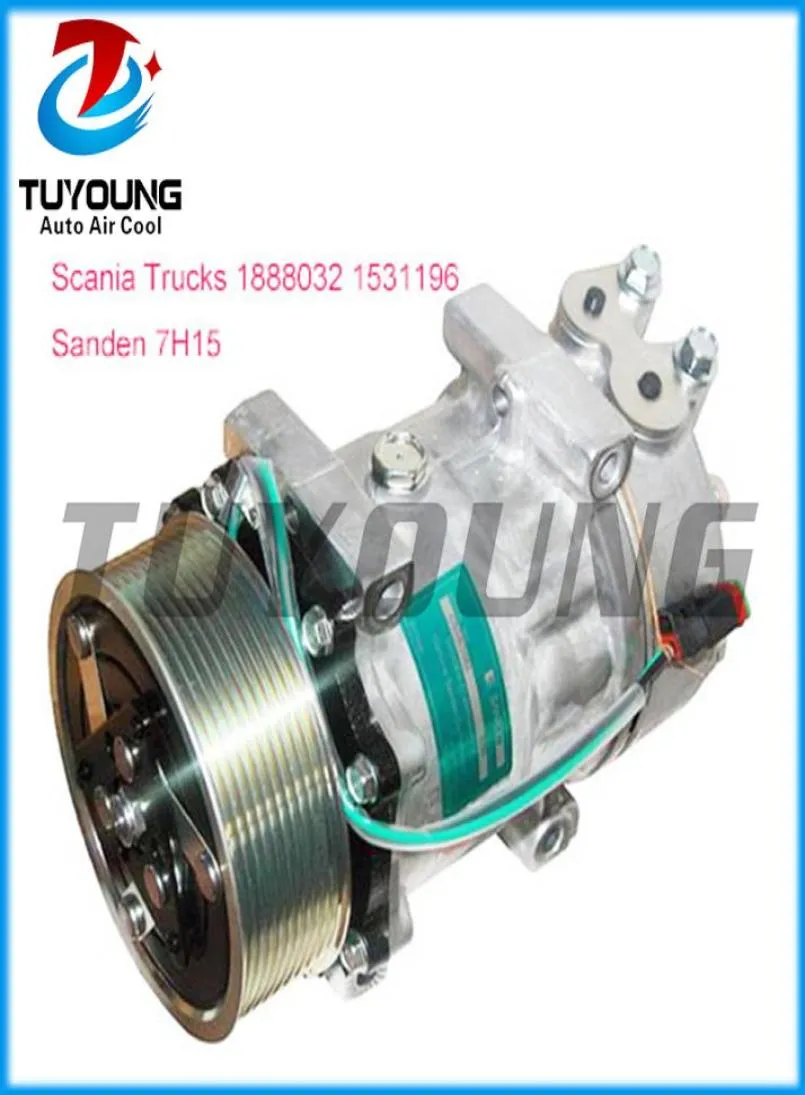 24V SD7H15 8275 8295 Auto ac compressor for Scania Trucks 1888032 1531196 8FK3511193811202847