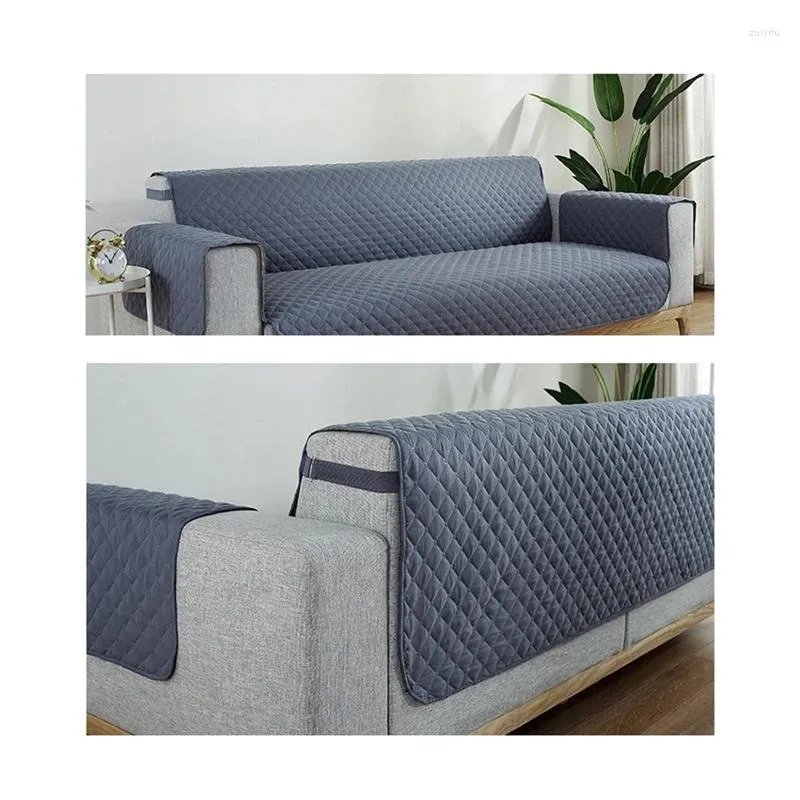 Cadeira cobre sofá acolchoado lance capa de deslizamento sofá protetor de móveis pet reversível lavável braço removível
