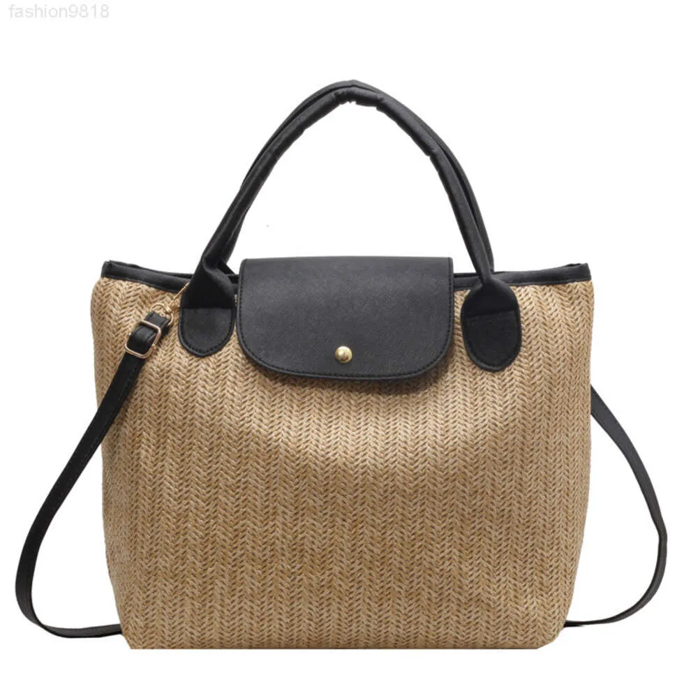 Sac tissé en paille pour femmes, asymétrique épaule dénudée, fourre-tout de grande capacité, pour vacances, lune de miel, mariée, été, plage, nouvelle collection printemps 2024