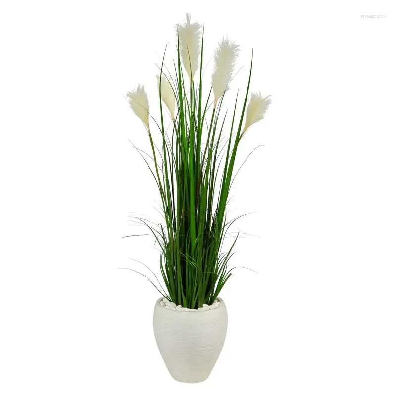 装飾的な花4.5 'ホワイトプランターグリーンの小麦プルーム草工植物