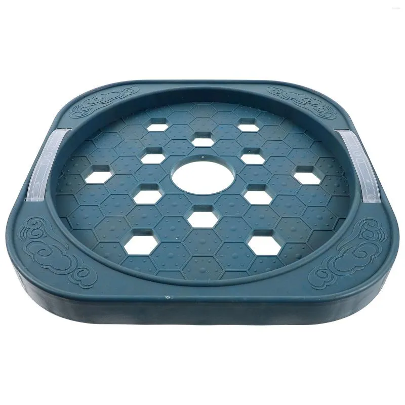 Kitchen Storage Gas Tank Base Collecting Tray With Wheels Rack Round Plastic Holder Movable