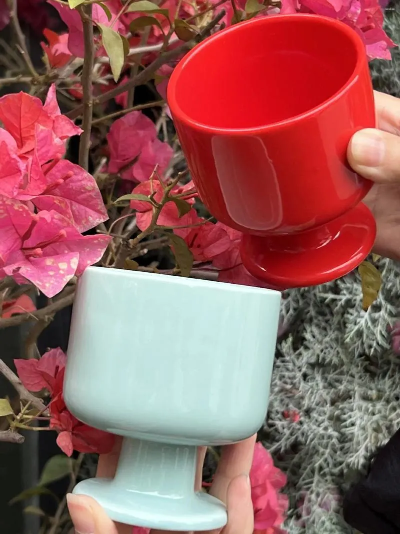 Mugs Nordic Ins Ceramic Mug Tall Glass Wine Whiskey Cup Ice Cream Couples Water