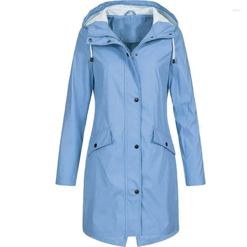 Vrouwen Trenchcoats Herfst Winter Vrouwen Windjack Waterdichte Regenjassen Jas Jassen Zonsondergangen Lange Sport Wandelen 2024