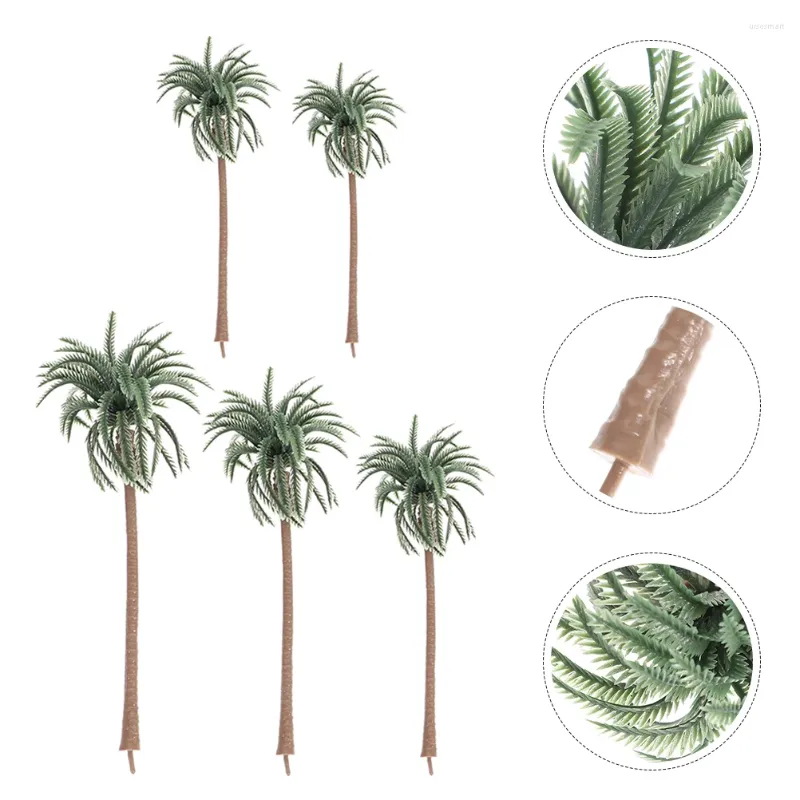 Decoratieve Bloemen 20 Stuks Kunstboom Mini Palm Landschap DIY Bomen Zand Tafel Modelbouw Miniatuur Decor