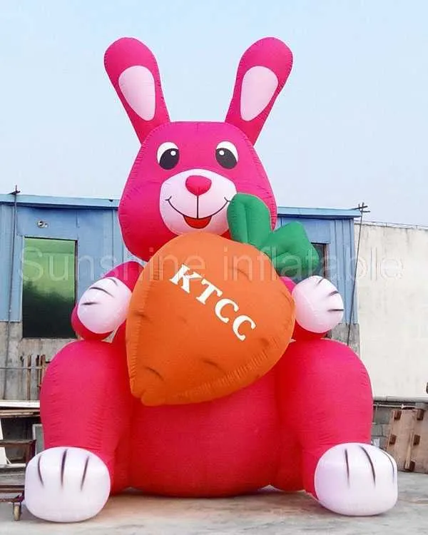 16ft high Giant Easter Inflatable Bunny Rabbit Carrot Indoor Outdoor Yard Lawn Spring Decoration