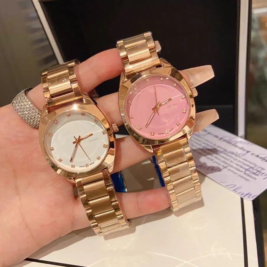 Модные брендовые наручные часы для женщин и девушек в стиле кристаллов, роскошные кварцевые часы с металлическим стальным ремешком Gu133311C