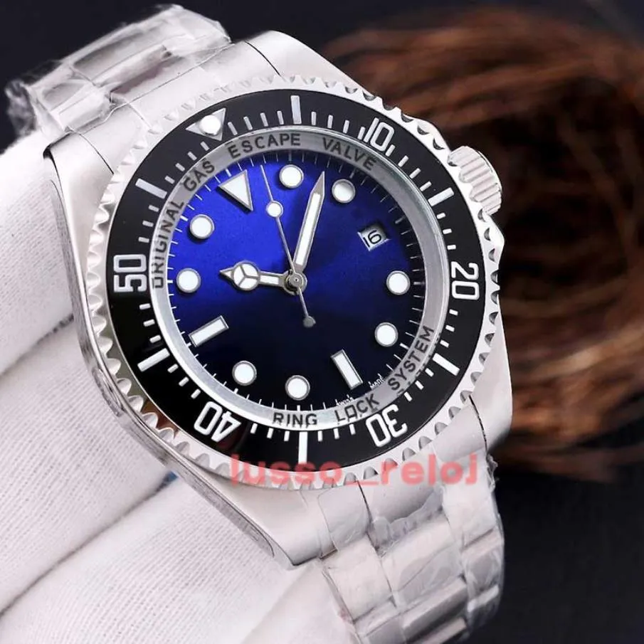 Orologio Men Mens Watch Deep Ceramic Bezel Dweller Blue 44 mm Automatyczny ruch mechaniczny Stanless Stal Master Watches Montre de211s