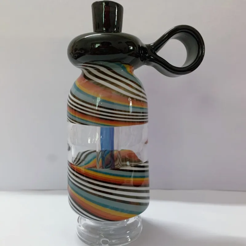 Peak Pro Raucherzubehör Form-Ersatz-Glasoberteil mit Glas-Bubbler, farbenfrohe, hochwertige Dab-Rig-Wasserpfeifenflasche, handgefertigt aus dickem Glas