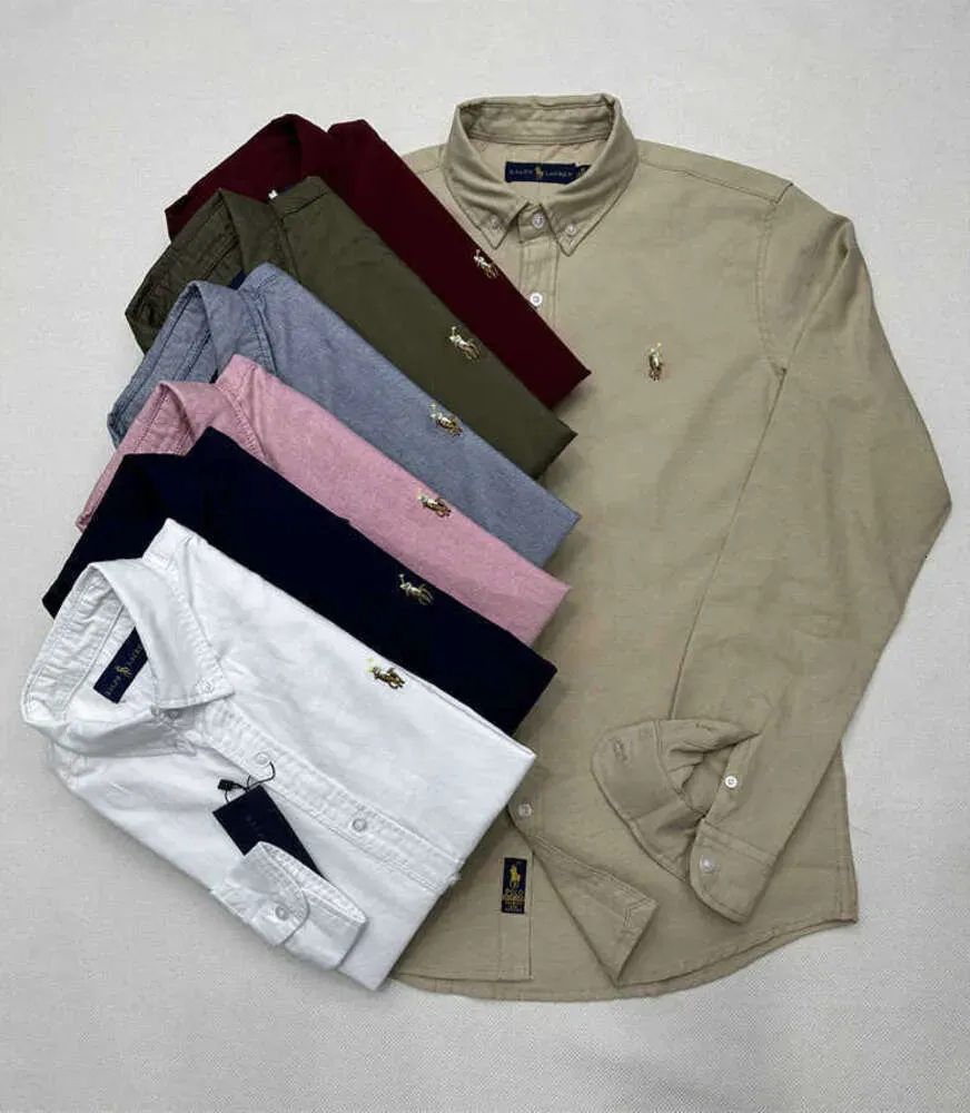 Maschile polo s a manica lunga primavera e autunno business cotone oxford non ferro sottile camicia formale di alta qualità 8842ess di alta qualità