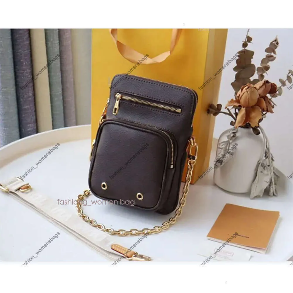 7a kleine designer dames herentas crossbody tassen topkwaliteit M80746 Utility schoudertassen bruine portefeuilles ontwerpers vrouw designer tas