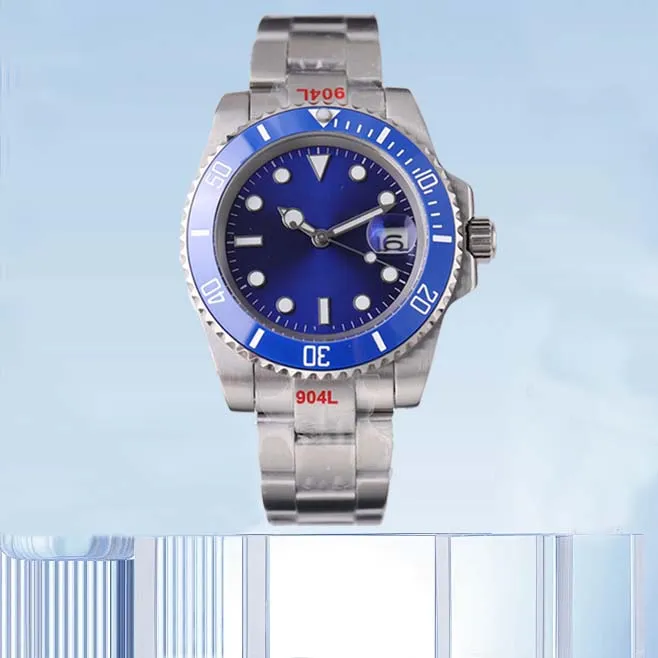 40mm automatic mechanical watch luminous black waterproof celebrity men's clock movement wristwatch relojs hombre sapphire glass top quality montre relojs hombre