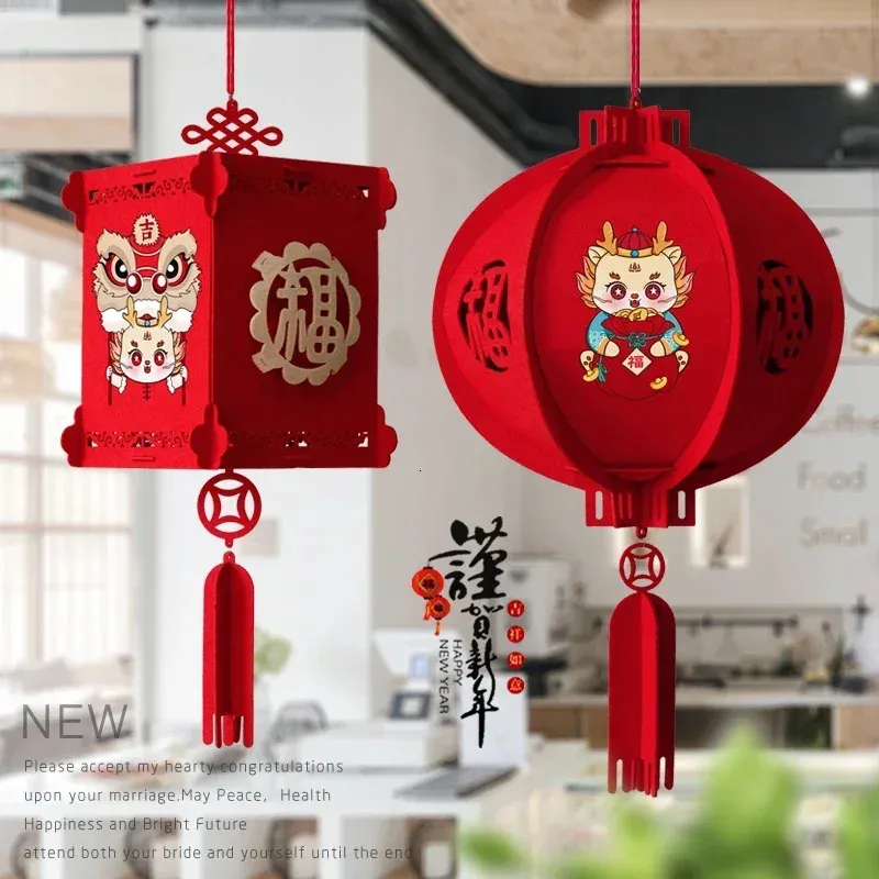 Jaar van de Draak 2024 Fortune Lanterns Shopping Mall Evenementen Chinese Rode Hangende Decoraties 240119