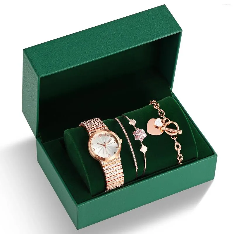 Orologi da polso 2024 WEELUCKS Orologio K1001 Orologi da donna di moda Set regalo di gioielli squisiti Bracciale da donna impermeabile 3ATM