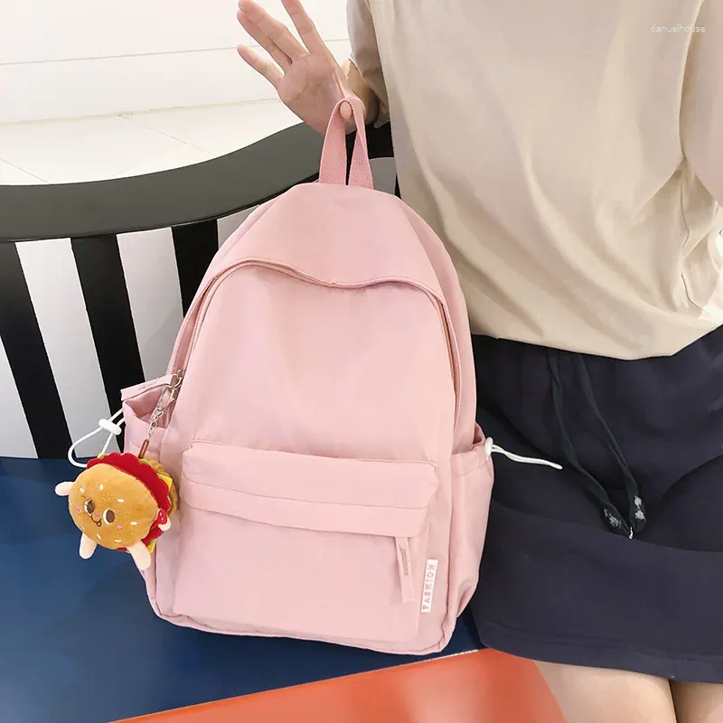 School Bags High For Teenager Girls College Student Backpack Women Campus Nylon Bookbags