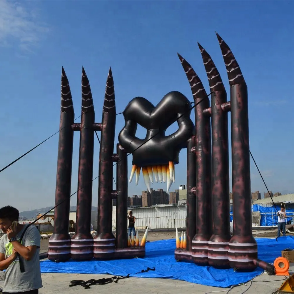12 FT Halloween Inflatable Scary Skeleton Archway Spooky Blow Up Yard