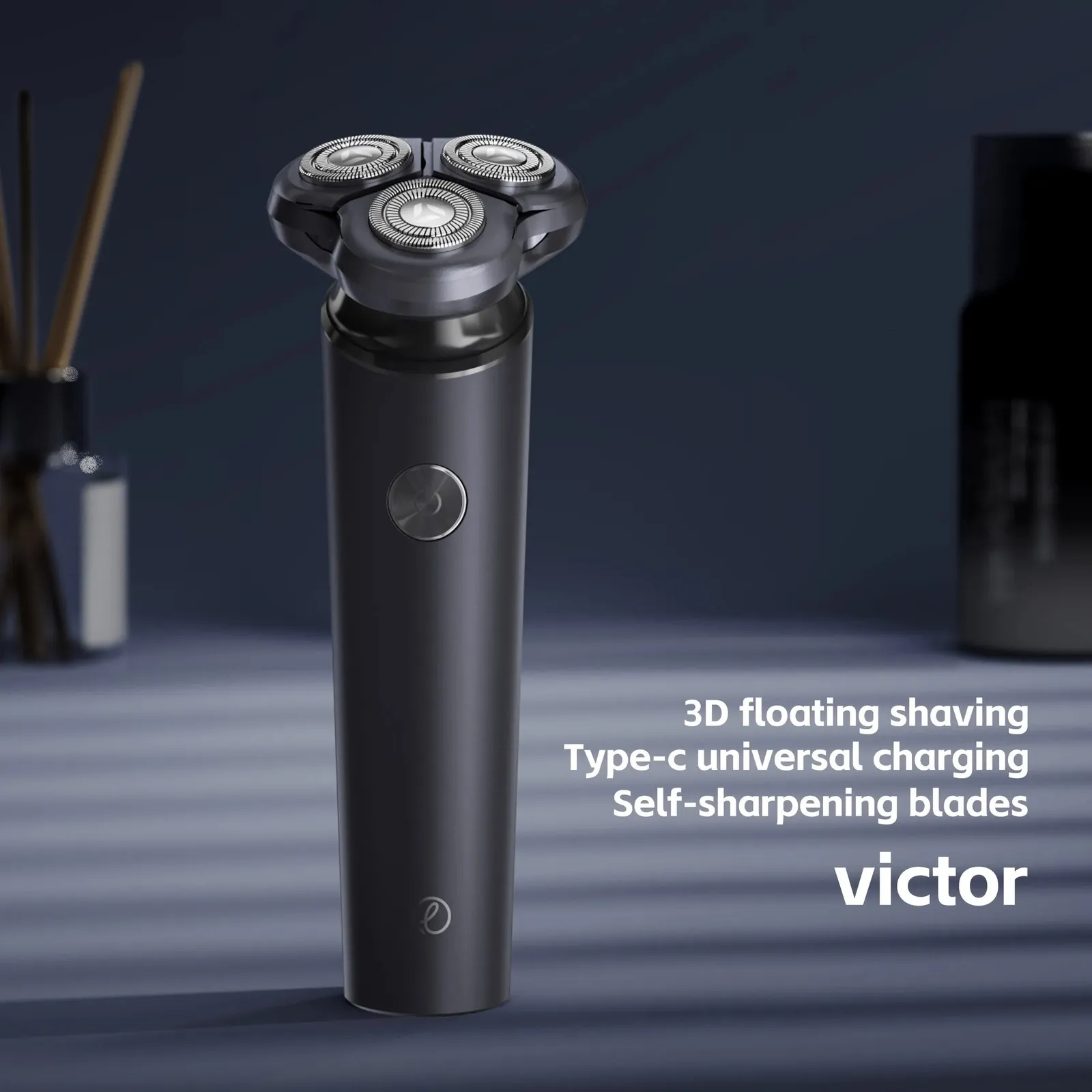 ENCHEN Victor Blackstone 7 Electrical Rotary Shaver For Men Magnetic Cutter Blade Portable Beard Trimmer Type-C Rechargeable 240124