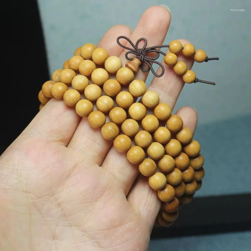 Bracciale in filo di legno di sandalo indonesiano da 8 mm