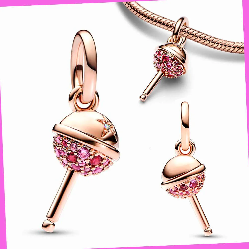 Sterling Sparkling Candy Lollipop Dangle Charm Fit Charms Sier Original Bracelet For Jewelry Making