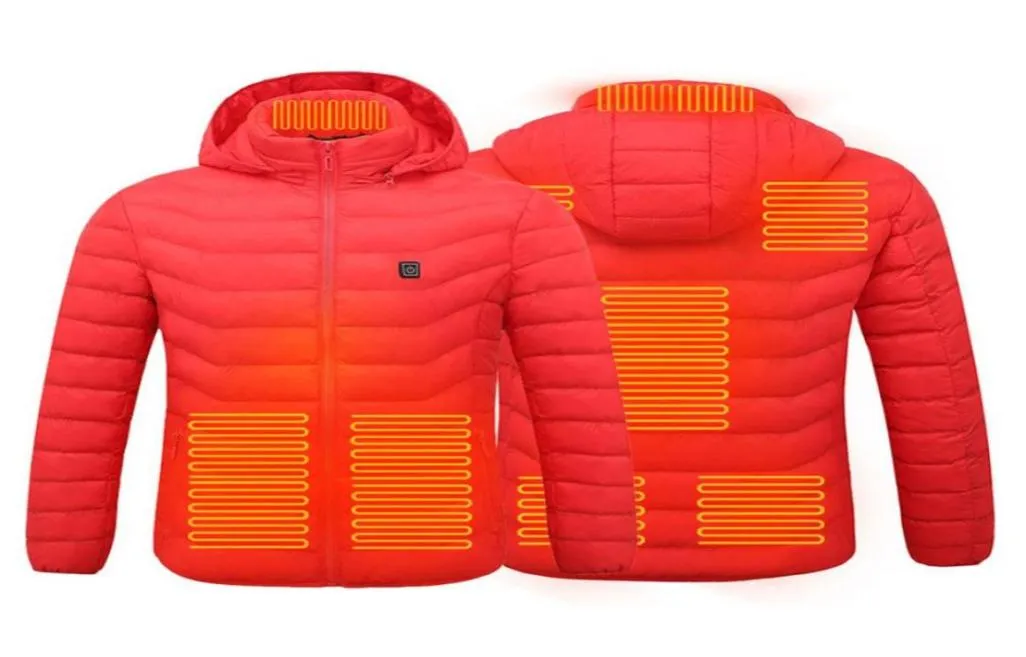 Ebaihui 2021綿の暖かい冬の男性女性Cothing USB電気暖房フード付きジャケットサーマルコート高速船AS4721915