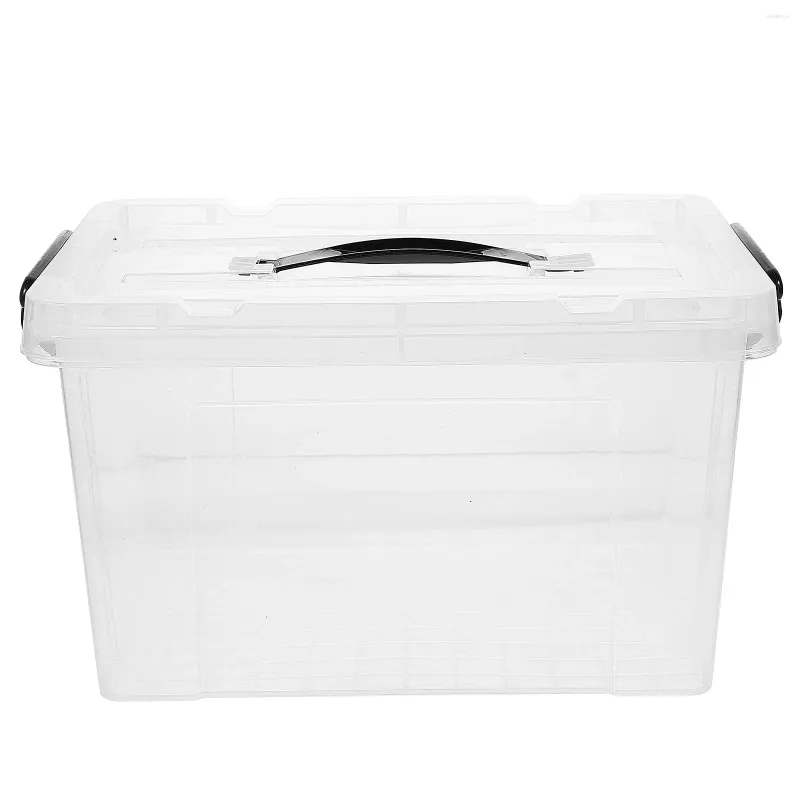 Sacs de rangement Boîte transparente Bacs en plastique Conteneurs Bacs 8 pouces avec couvercles de grande taille pour les boîtes