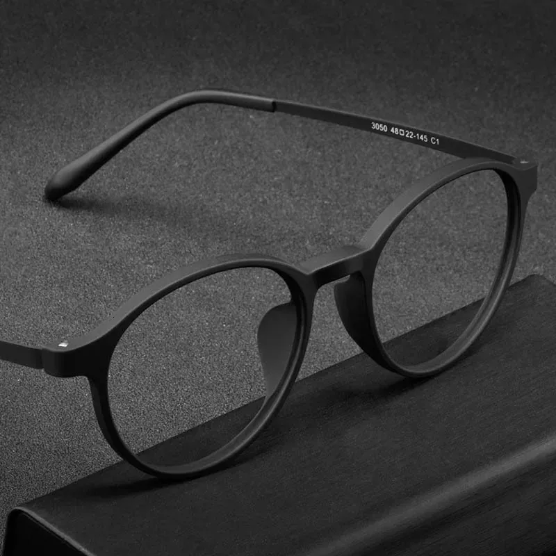 Pure Round Frame Anti Blue Light Pochromic Reading Glasses Men Computer Presbyopic Eyeglasses Magnifying Eyewear 240124