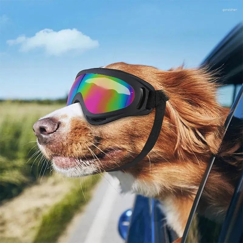 Ropa para perros Perros Gafas de sol Gafas ligeras para mascotas Gafas a prueba de viento Gafas protectoras UV ajustables Productos Accesorios Suministros para cachorros