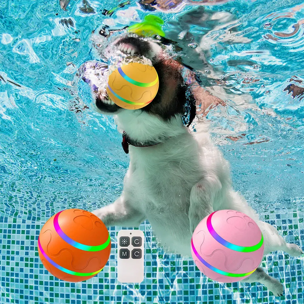 Mastiga bola de brinquedo para animais de estimação, carregamento usb, bolas elétricas inteligentes, flash de led, controle remoto, provocação, gatos, cachorro, rolo, animais de estimação, suprimentos