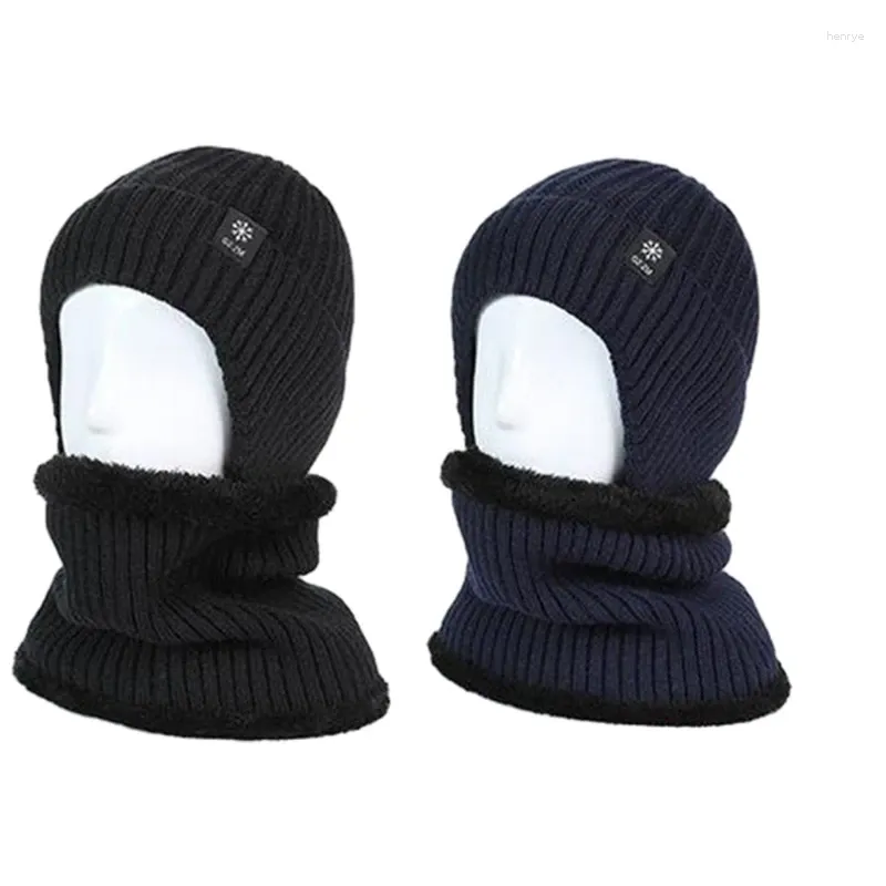 Berets Beanie Hat Trapper With Neck Warmer For Outdoor Ushanka Cold Weather Insulated Skiing