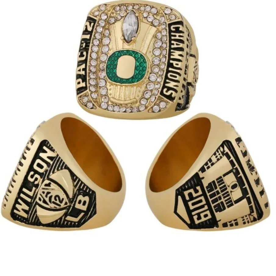 Fanicollection 2019 Oregon Duck Ring Championship Sport pamiątkowy Pamiątka Promocja Fan Promocja Wholle304V