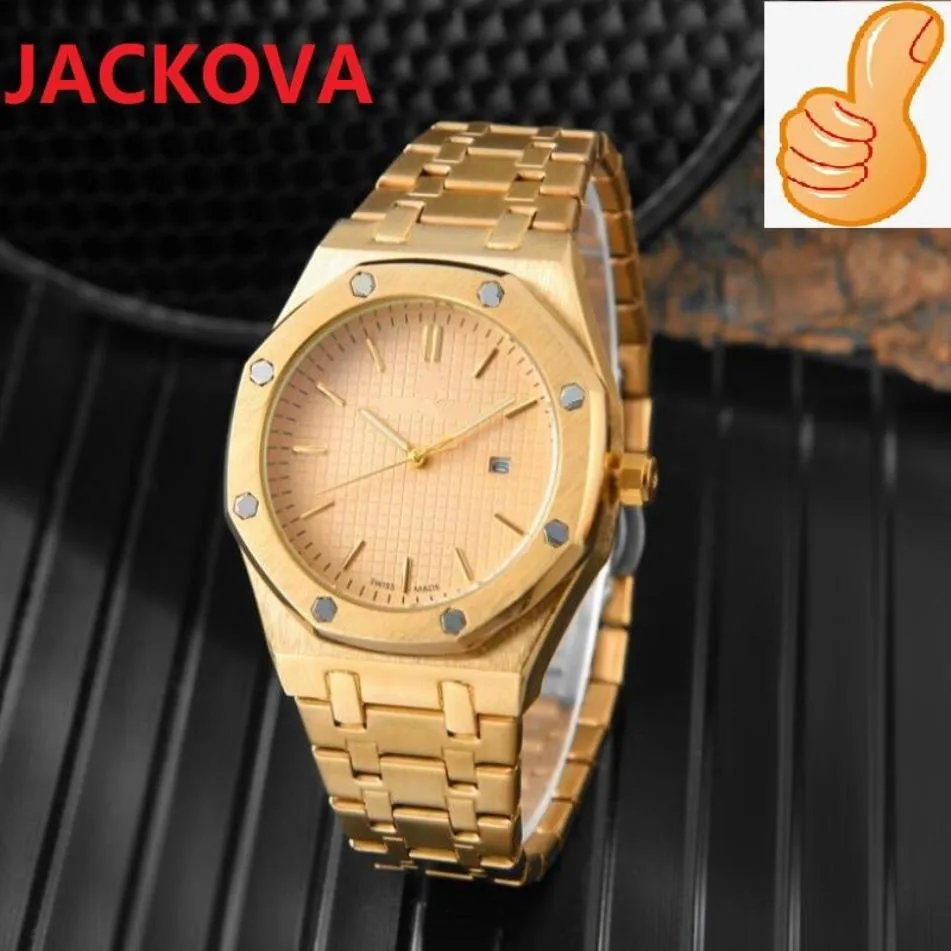 Crime Premium Mens Sports Wristwatch 42mm Quartz Movement Male Time Clock Watch Fulll Rostfritt stål Bandbältesskelettklockor V245B