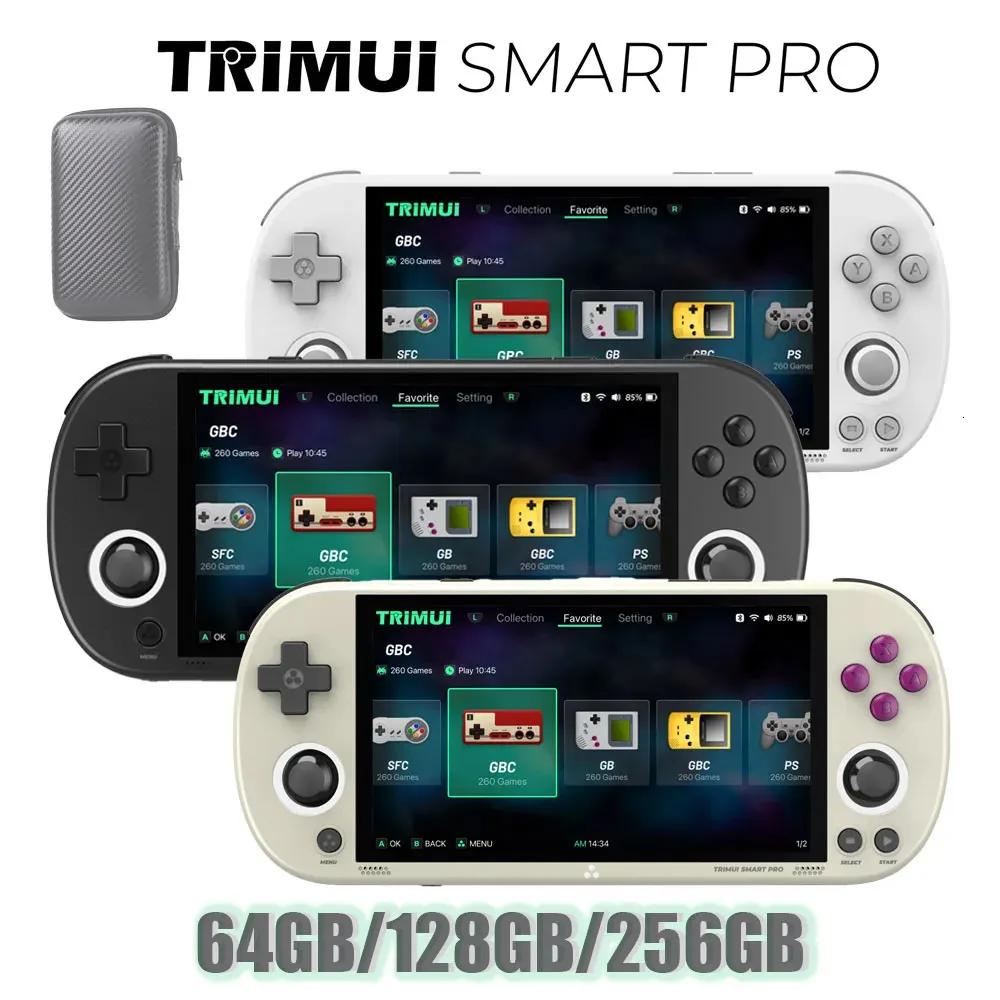 Trimui Smart Pro draagbare retro arcade gameconsole 4,96 inch IPS draagbare gameconsole Type-C LINUX HD-scherm slimme videospeler 240124