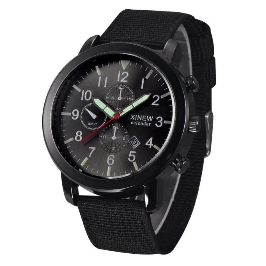 Relojes de pulsera Relojes del ejército ruso Hombres XI Luminoso Nylon Reloj Fecha Calendario Casual Cuarzo Relogio Masculino Montre Homme Militaire2371