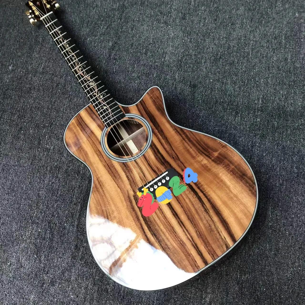 Guitare acoustique en bois K24c KOA faite à la main de 41 pouces, guitare acoustique électrique de marque KSG K24ce, toute en koawood
