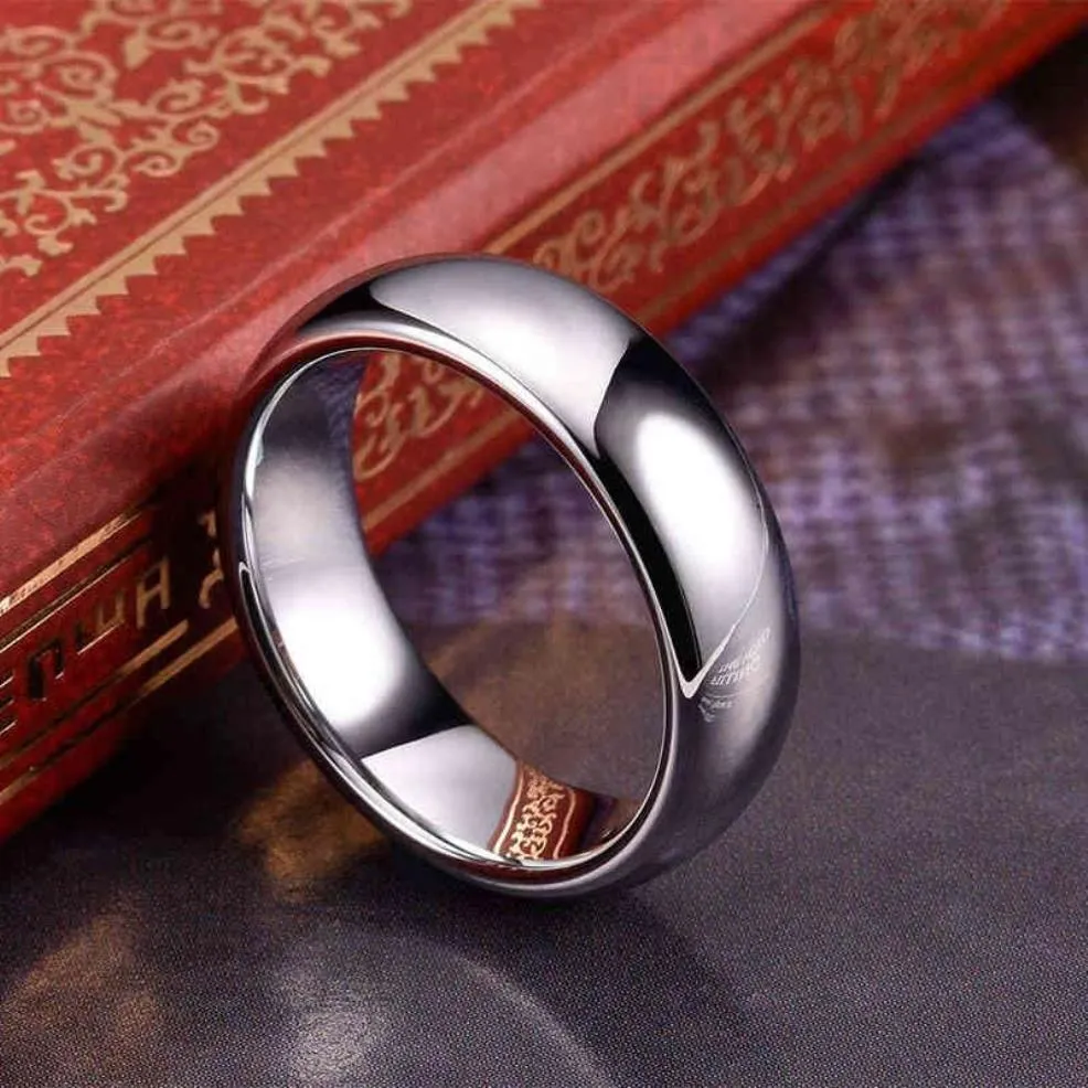 2 4 6 8mm Tungsten Carbide Rings Women Men Wedding Engagement Band Polished Shiny Graving Comt Fit present för honom Her224K