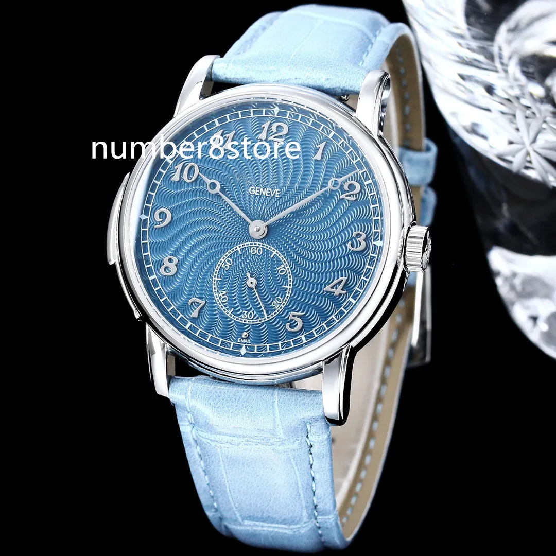 Luxury 5178G Blue Mens Watch Cal.R 27 PS Automatisk rörelse 28800VPH små sekunder