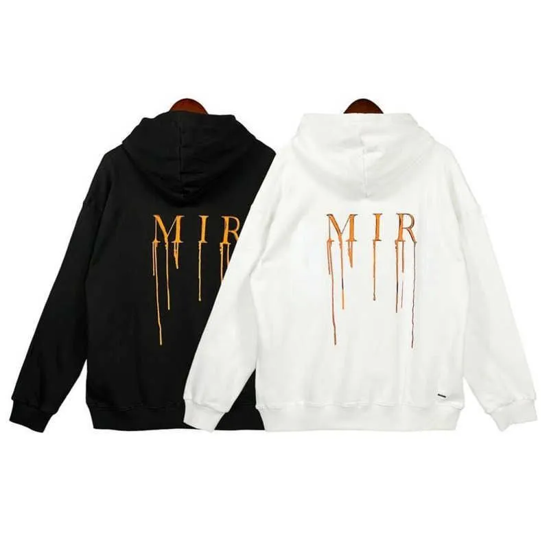 Designer hoodie för herr mode brev tryck miri streetwear topp andas rock social vit huva