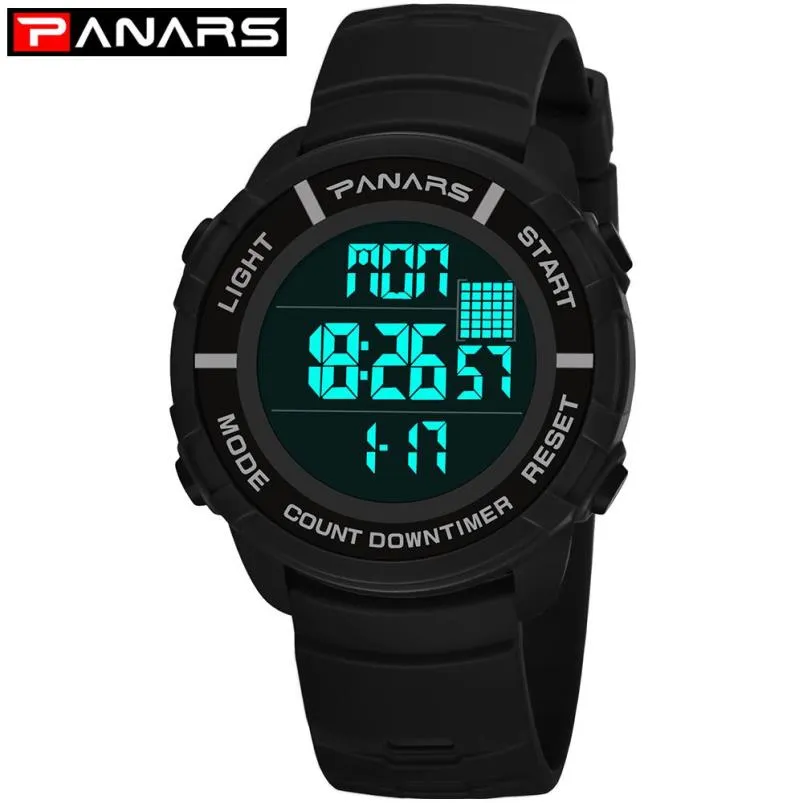 Panars Nya utomhussportsmän tittar på vattenbeständiga armbandsur för simning Male Sports LED Display Digital Watch Hour 8103230T