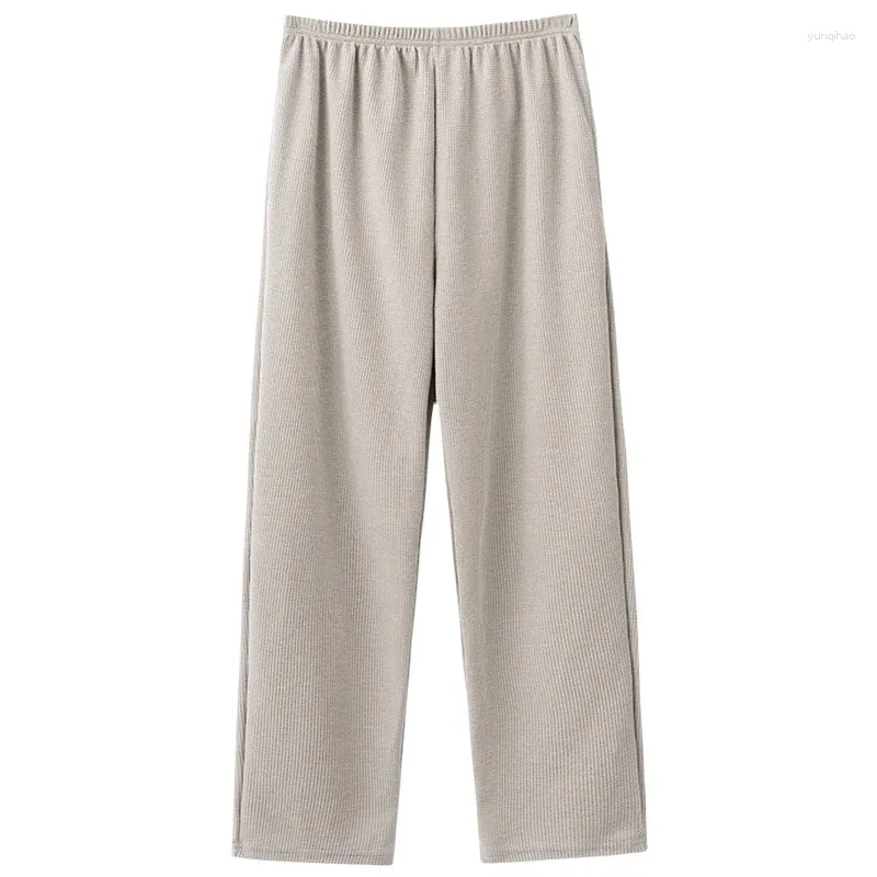 Vêtements de nuit pour hommes Pantalons longs solides pour hommes Ameublement Pantalon de pyjama décontracté Pyjamas Mâle Coton doux Sleep Bottom Wear Big Yards 4XL