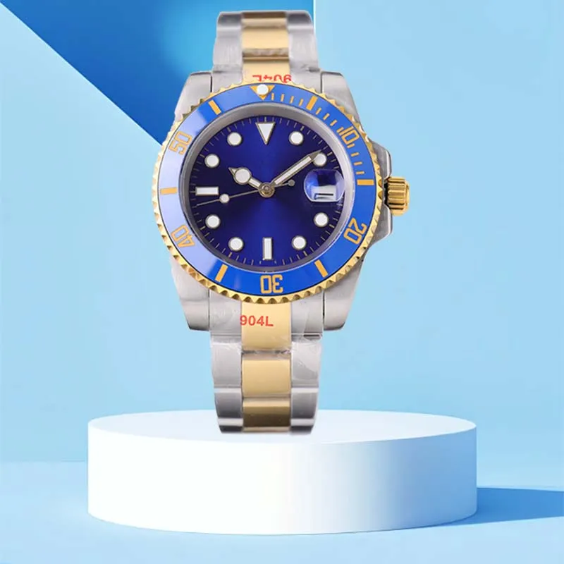 Ny klassisk rostfritt klocka för män Automatiska Watch Dial Brand Watches Designer Anpassar högkvalitativ lyx 904L Precision Steel Mechanical Watch Box Watchs