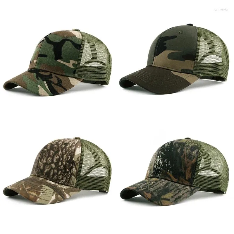 Boll Caps Patchwork Leisure Baseball Cap Unisex Mesh Visors Camouflage Snapback Hats Jungle Hunt Hat Summer Military 2024