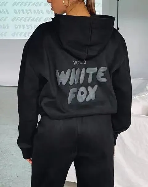 Designer Tracksuit White Foxes Hoodie Mulheres Conjuntos de Roupas Dois 2 Peça Set Mulheres Conjunto de Roupas Masculinas Sporty Manga Longa Pulôver Com Capuz 12 Cores Primavera Outono 799