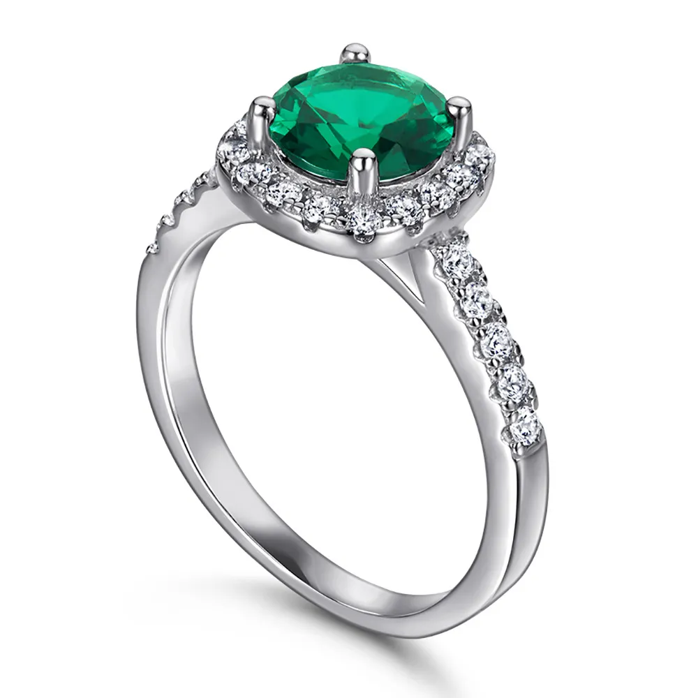 925 Sterling Silver Micro-Set Colored Gemstone Zircon Blue Green Gemstone Fashion Ring High Quality Luxury Ring Sterling Silver Ring, Ruby Jade Color Zircon Ring