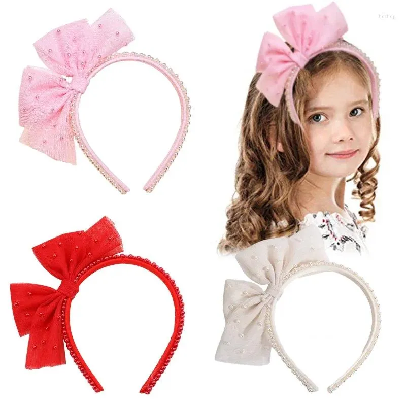 Hair Accessories Ncmama Fashion Pearl Hairbands For Women Girls Cute Lace Bow Headbands Bands Hoop Kids Headwear Gift